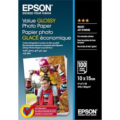 Epson Value C13S400039 Papier Photo 10 x 15 cm Blanc - Publicité Epson Value C13S400039 Papier Photo 10 x 15 cm Blanc - Publicité