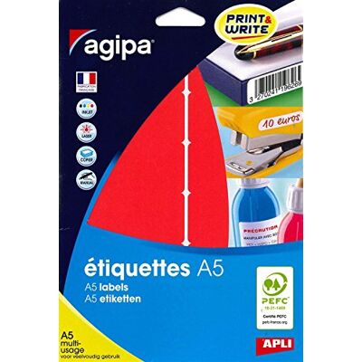 Apli 114353 Etui de 120 étiquettes multi-usage rouge 32 x 70 mm - Publicité Apli 114353 Etui de 120 étiquettes multi-usage rouge 32 x 70 mm - Publicité