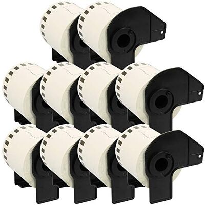 PRESTIGE CARTRIDGE 10 Compatibles DK-22251 Rouge et noir sur blanc 62mm x 15.24m Étiquettes continues pour Brother P-Touch QL-800 QL-810W QL-820NWB - Publicité PRESTIGE CARTRIDGE 10 Compatibles DK-22251 Rouge et noir sur blanc 62mm x 15.24m Étiquettes continues pour Brother P-Touch QL-800 QL-810W QL-820NWB - Publicité