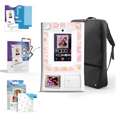 HP Sprocket Photomaton Imprimante Instantanée Blanc + Papier Zink (100 Feuilles) + Étui Rembourré + 2 Protecteurs d'Écran + 15 Cadres Autocollants Décoratifs - Publicité HP Sprocket Photomaton Imprimante Instantanée Blanc + Papier Zink (100 Feuilles) + Étui Rembourré + 2 Protecteurs d'Écran + 15 Cadres Autocollants Décoratifs - Publicité