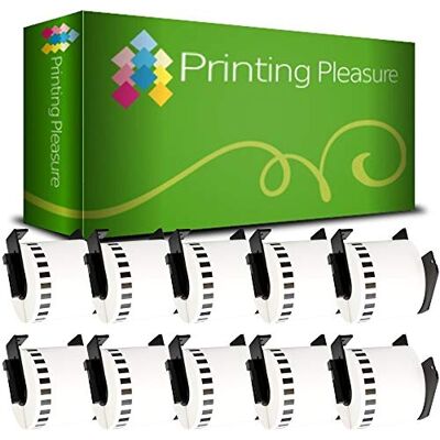 Printing Pleasure 10 x DK22205 Étiquettes Continues pour Brother P-Touch QL-500 QL-500BW QL-550 QL-560VP QL-570 QL-700 QL-710W QL-720NW QL-800 QL-810W QL-820NWB QL-1050 QL-1060N QL-1100 QL-1110NWB 62mm x 30.48m - Publicité Printing Pleasure 10 x DK22205 Étiquettes Continues pour Brother P-Touch QL-500 QL-500BW QL-550 QL-560VP QL-570 QL-700 QL-710W QL-720NW QL-800 QL-810W QL-820NWB QL-1050 QL-1060N QL-1100 QL-1110NWB 62mm x 30.48m - Publicité