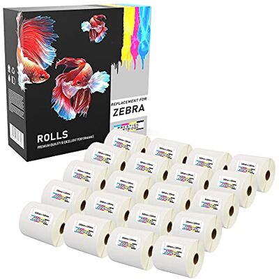 PRESTIGE CARTRIDGE 10,000 Zebra 100mm x 150mm Thermique Directe Papier Étiquettes (500 étiquettes par rouleau) pour Imprimante Zebra 20 Rouleaux - Publicité PRESTIGE CARTRIDGE 10,000 Zebra 100mm x 150mm Thermique Directe Papier Étiquettes (500 étiquettes par rouleau) pour Imprimante Zebra 20 Rouleaux - Publicité