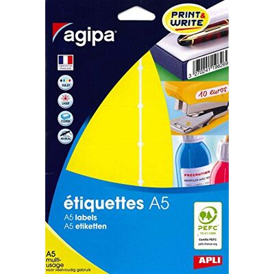 Apli 114354 Etui 120 étiquettes multi-usage jaune 32 x 70 mm - Publicité Apli 114354 Etui 120 étiquettes multi-usage jaune 32 x 70 mm - Publicité