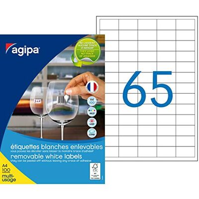 Feuilles d'Étiquettes Blanches Agipa - Label Sheets - Publicité Feuilles d'Étiquettes Blanches Agipa - Label Sheets - Publicité