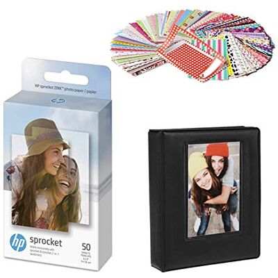 HP Sprocket Lot de 50 Feuilles de Papier Photo adhésif Zink de qualité supérieure compatibles avec Les imprimantes Photo Sprocket 5 x 7,6 cm - Publicité HP Sprocket Lot de 50 Feuilles de Papier Photo adhésif Zink de qualité supérieure compatibles avec Les imprimantes Photo Sprocket 5 x 7,6 cm - Publicité