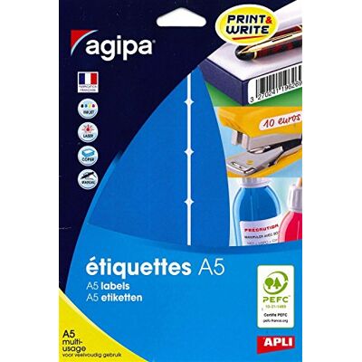 Apli 114352 Etui 120 etiquettes multi-usage bleu 32 x 70 mm - Publicité Apli 114352 Etui 120 etiquettes multi-usage bleu 32 x 70 mm - Publicité