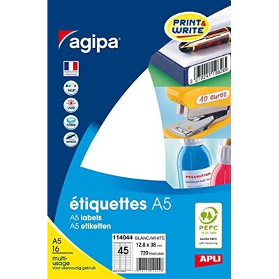 Asus APLI Etui A5 ( 16F ) de 720 étiquettes multi-usage Permanentes 12,8x38 mm Blanc - Publicité Asus APLI Etui A5 ( 16F ) de 720 étiquettes multi-usage Permanentes 12,8x38 mm Blanc - Publicité