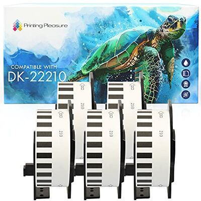 Printing Pleasure 5x Compatible DK-22210 29mm x 30.48m Papier étiquettes continues pour Brother P-Touch QL-500 500BS 550 560 560VP 570 580N 700 710W 720NW 800 810W 820NWB 1050 1050N 1060N 1100 1110NWB, Papier thermique - Publicité Printing Pleasure 5x Compatible DK-22210 29mm x 30.48m Papier étiquettes continues pour Brother P-Touch QL-500 500BS 550 560 560VP 570 580N 700 710W 720NW 800 810W 820NWB 1050 1050N 1060N 1100 1110NWB, Papier thermique - Publicité