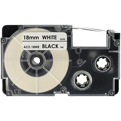 vhbw Ruban remplacement pour Casio XR-18WE XR-18WE1 pour imprimante d'étiquettes 18mm Noir sur Blanc, pet+ RESIN - Publicité vhbw Ruban remplacement pour Casio XR-18WE XR-18WE1 pour imprimante d'étiquettes 18mm Noir sur Blanc, pet+ RESIN - Publicité