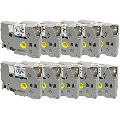 PRESTIGE CARTRIDGE 10 Cassettes Rubans d'étiquettes TZe221 TZ221 noir sur blanc 9mm x 8m compatible pour Brother P-Touch PT-1000 1005 1010 D210 D600VP E550WVP H101C H105 H110 H300 H500 P700 P750W - Publicité PRESTIGE CARTRIDGE 10 Cassettes Rubans d'étiquettes TZe221 TZ221 noir sur blanc 9mm x 8m compatible pour Brother P-Touch PT-1000 1005 1010 D210 D600VP E550WVP H101C H105 H110 H300 H500 P700 P750W - Publicité