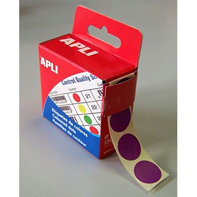 Apli AGIPA Boite de 150 Pastilles de signalisation, diamètre: 15 mm, violet - Publicité Apli AGIPA Boite de 150 Pastilles de signalisation, diamètre: 15 mm, violet - Publicité