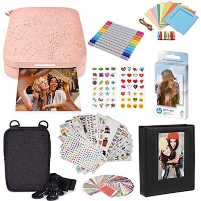 HP Sprocket Couleur Imprimante Photo instantanée Portable 2x3 (Rose) Pack de démarrage - Publicité HP Sprocket Couleur Imprimante Photo instantanée Portable 2x3 (Rose) Pack de démarrage - Publicité