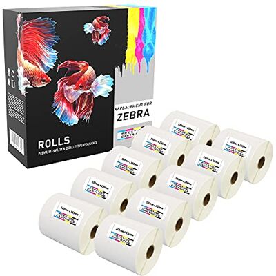 PRESTIGE CARTRIDGE 5,000 Zebra 100mm x 150mm Thermique Directe Papier Étiquettes (500 étiquettes par rouleau) pour Imprimante Zebra 10 Rouleaux - Publicité PRESTIGE CARTRIDGE 5,000 Zebra 100mm x 150mm Thermique Directe Papier Étiquettes (500 étiquettes par rouleau) pour Imprimante Zebra 10 Rouleaux - Publicité