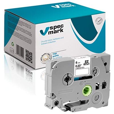 specmark Ruban TZe-211 6mm x 8m Ruban noir sur blanc compatible avec toutes les imprimantes Brother PT P-touch AZe-211 EZe-211 TZ-211 TZ2-211 - Publicité specmark Ruban TZe-211 6mm x 8m Ruban noir sur blanc compatible avec toutes les imprimantes Brother PT P-touch AZe-211 EZe-211 TZ-211 TZ2-211 - Publicité