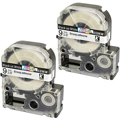 PRESTIGE CARTRIDGE 2x LC-3WBN LC-3WBN9 SS9KW noir sur blanc 9mm x 8m Rubans Étiquettes compatibles avec Epson LabelWorks LW-300 LW-300L LW-400 LW-500 LW-600P LW-700 LW-900P LW-1000P Etiqueteuses - Publicité PRESTIGE CARTRIDGE 2x LC-3WBN LC-3WBN9 SS9KW noir sur blanc 9mm x 8m Rubans Étiquettes compatibles avec Epson LabelWorks LW-300 LW-300L LW-400 LW-500 LW-600P LW-700 LW-900P LW-1000P Etiqueteuses - Publicité