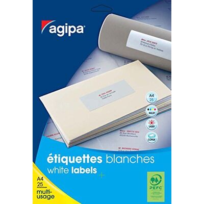 Apli Agipa 119609 150 Etiquettes Multi Usage, Arrondis, 65mm x 130mm, Blanc - Publicité Apli Agipa 119609 150 Etiquettes Multi Usage, Arrondis, 65mm x 130mm, Blanc - Publicité