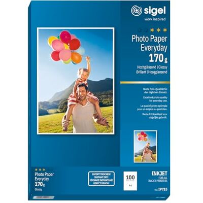 Papier photo brillant Sigel IP715 - 170 g/m² A4 100 feuilles - Publicité Papier photo brillant Sigel IP715 - 170 g/m² A4 100 feuilles - Publicité