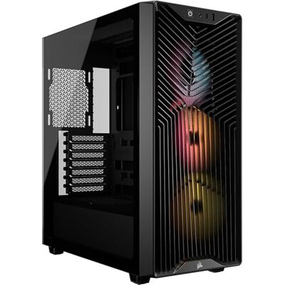 Corsair 3200D RS ARGB Boîtier PC Moyen Tour – 3 Ventilateurs Inclus – Noir 3 x RS120 ARGB Inclus, Compatible Radiateur 360 mm, Panneau en Verre Trempé, Compatible Cartes Mères À Connexion Inversée - Publicité Corsair 3200D RS ARGB Boîtier PC Moyen Tour – 3 Ventilateurs Inclus – Noir 3 x RS120 ARGB Inclus, Compatible Radiateur 360 mm, Panneau en Verre Trempé, Compatible Cartes Mères À Connexion Inversée - Publicité