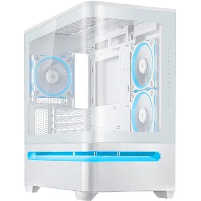Asus Prime AP202 ARGB (Blanc) – Boîtier PC mATX (Verre incurvé trempé, Prend en Charge Les Cartes Graphiques jusqu'à 420 mm, radiateurs de 360 mm de Long, 3 Ventilateurs ARGB intégrés) - Publicité Asus Prime AP202 ARGB (Blanc) – Boîtier PC mATX (Verre incurvé trempé, Prend en Charge Les Cartes Graphiques jusqu'à 420 mm, radiateurs de 360 mm de Long, 3 Ventilateurs ARGB intégrés) - Publicité