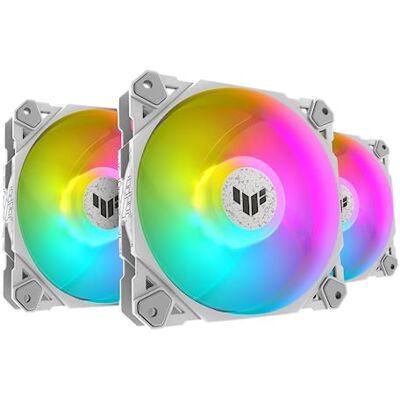 Asus Lots de 3 Ventilateurs TUF Gaming TF120 ARGB White Edition - Publicité Asus Lots de 3 Ventilateurs TUF Gaming TF120 ARGB White Edition - Publicité