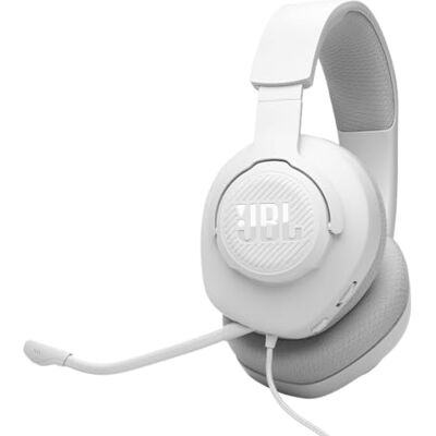 JBL Quantum 100M2 Casque gaming filaire circum-auriculaire avec microphone amovible, son QuantumSOUND Signature, câble jack 3,5mm, compatible avec de nombreuses plate-formes, fonction mute, blanc - Publicité JBL Quantum 100M2 Casque gaming filaire circum-auriculaire avec microphone amovible, son QuantumSOUND Signature, câble jack 3,5mm, compatible avec de nombreuses plate-formes, fonction mute, blanc - Publicité