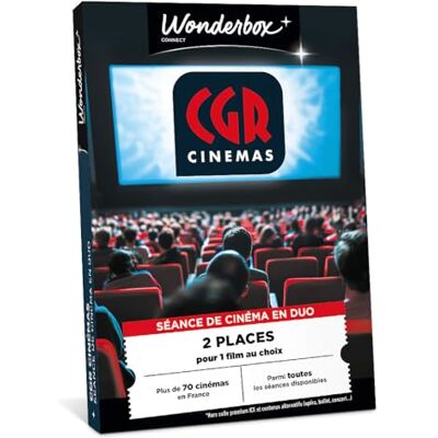 Wonderbox Connect Coffret Cadeau CGR Cinémas 2 Places pour 1 Film au Choix Parmi Toutes Les séances Disponibles Séance en Duo Validité 27 Mois - Publicité Wonderbox Connect Coffret Cadeau CGR Cinémas 2 Places pour 1 Film au Choix Parmi Toutes Les séances Disponibles Séance en Duo Validité 27 Mois - Publicité