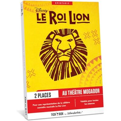 Wonderbox Connect Le Roi Lion Spectacle en Duo Coffret Cadeau Idée Cadeau Divertissement - Publicité Wonderbox Connect Le Roi Lion Spectacle en Duo Coffret Cadeau Idée Cadeau Divertissement - Publicité
