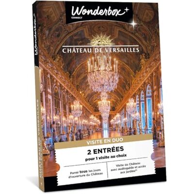Wonderbox Connect Coffret Cadeau Château de Versailles 2 entrées pour 1 Visite Valable Tous Les Jours d'ouverture du château Validité 27 Mois - Publicité Wonderbox Connect Coffret Cadeau Château de Versailles 2 entrées pour 1 Visite Valable Tous Les Jours d'ouverture du château Validité 27 Mois - Publicité