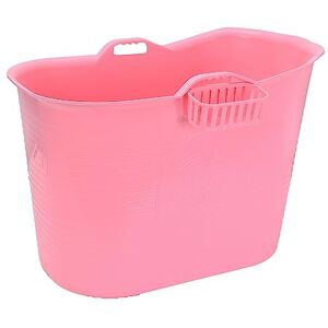 FLINQ Baignoire de douche Baignoire adulte et Baignoire enfant Ice bath Bucket Avec orifice de vidange et bac de récupération Rose 185L - Publicité