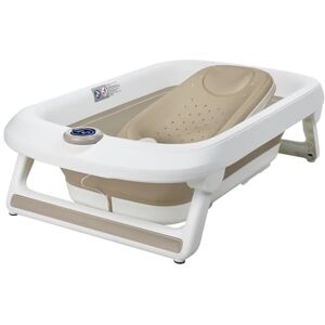 Primabobo Baignoire Bébé LUX Pliable avec Thermomètre Électronique et Transat de Bain, Affichage LCD Digital, Baignoire Ergonomique pour Nouveau-né et Nourrisson, Beige - Publicité Primabobo Baignoire Bébé LUX Pliable avec Thermomètre Électronique et Transat de Bain, Affichage LCD Digital, Baignoire Ergonomique pour Nouveau-né et Nourrisson, Beige - Publicité