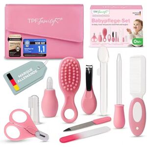 TPFFamily TPF Family trousse de soin bebe en rose – kit bebe naissance toilette, aspirateur nasal et brosse – Kit hygiène bébé idéal pour la routine quotidienne et les essentiels des nouveau-nés - Publicité TPFFamily TPF Family trousse de soin bebe en rose – kit bebe naissance toilette, aspirateur nasal et brosse – Kit hygiène bébé idéal pour la routine quotidienne et les essentiels des nouveau-nés - Publicité
