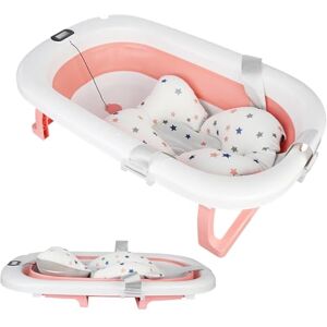 LIUNNCC Baignoire Pliable Enfants avec Coussin de Bain, Baignoire Enfant avec Thermomètre de Voyage Numérique Portable,Comprend un plateau, pour Les Nourrissons de 0 à 36 Mois - Publicité LIUNNCC Baignoire Pliable Enfants avec Coussin de Bain, Baignoire Enfant avec Thermomètre de Voyage Numérique Portable,Comprend un plateau, pour Les Nourrissons de 0 à 36 Mois - Publicité