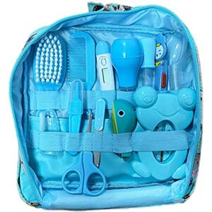 Pineeseatile Kit de soins de santé et toilettage pour bébé, aspirateur nasal, coupe-ongles, brosse à cheveux, kit nettoyage quotidien pour nouveau-né, 13 pièces/ensemble, style B, bleu, premiers secours - Publicité Pineeseatile Kit de soins de santé et toilettage pour bébé, aspirateur nasal, coupe-ongles, brosse à cheveux, kit nettoyage quotidien pour nouveau-né, 13 pièces/ensemble, style B, bleu, premiers secours - Publicité