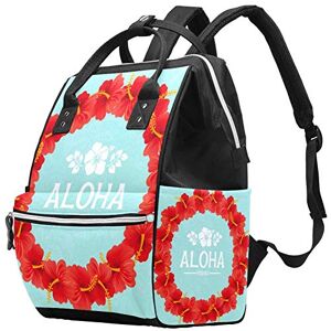 Nananma Grand sac à langer multifonction pour bébé Motif guirlande hawaïenne Aloha sac à langer Sac à dos de voyage pour maman et papa - Publicité