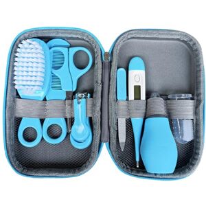 CNAFGBGG Kit de toilettage pour bébé, 8 pièces, kit de soins santé et toilettage pour bébé, ensemble thermomètre à ongles sans danger pour nouveau-né, essentiel avec étui rangement bleu.. Publicité CNAFGBGG Kit de toilettage pour bébé, 8 pièces, kit de soins santé et toilettage pour bébé, ensemble thermomètre à ongles sans danger pour nouveau-né, essentiel avec étui rangement bleu.. Publicité