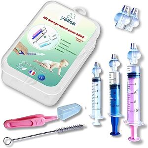 yalisa Kit complet de soin nasal Seringue nasale bebe mouche bebe 3x seringues + 5x embouts en silicone + cure-nez + brosse de nettoyage mouche bebe manuel seringue mouche bebe pipette nez bébé - Publicité yalisa Kit complet de soin nasal Seringue nasale bebe mouche bebe 3x seringues + 5x embouts en silicone + cure-nez + brosse de nettoyage mouche bebe manuel seringue mouche bebe pipette nez bébé - Publicité