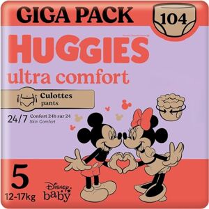 Couches Huggies Taille 5 Ultra Confort - 104 Pièces - Publicité Couches Huggies Taille 5 Ultra Confort - 104 Pièces - Publicité