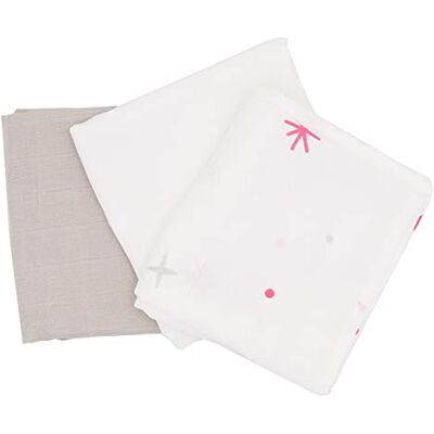 Babycalin Lot de 3 Langes 70x70 cm - Publicité Babycalin Lot de 3 Langes 70x70 cm - Publicité