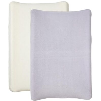 Babycalin 2 Housses matelas à langer 50x70 cm Écru/Lilas Housse matelas à langer Universelle en éponge 100% Coton Bords élastiques Housses de matelas à langer Facile à installer et à laver - Publicité Babycalin 2 Housses matelas à langer 50x70 cm Écru/Lilas Housse matelas à langer Universelle en éponge 100% Coton Bords élastiques Housses de matelas à langer Facile à installer et à laver - Publicité
