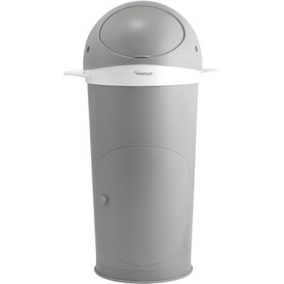 Kindsgut DW00022017N Poubelle en plastique gris rond - Trash Can - Publicité Kindsgut DW00022017N Poubelle en plastique gris rond - Trash Can - Publicité