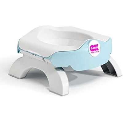 OKBABY Roady Pot de Voyage Pliant pour Enfants, Devient un Réducteur de Toilette Ciel - Publicité OKBABY Roady Pot de Voyage Pliant pour Enfants, Devient un Réducteur de Toilette Ciel - Publicité