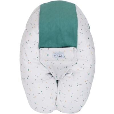 Tinéo Coussin De Grossesse Coussin d'allaitement Multifonctions Multirelax Éponge Déhoussable Fabriqué en France 78 cm x 44 cm (Vert/Pois) - Publicité Tinéo Coussin De Grossesse Coussin d'allaitement Multifonctions Multirelax Éponge Déhoussable Fabriqué en France 78 cm x 44 cm (Vert/Pois) - Publicité
