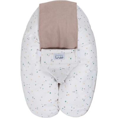 Tinéo Coussin De Grossesse Coussin d'allaitement Multifonctions Multirelax Éponge Déhoussable Fabriqué en France 78 cm x 44 cm (Noisette/Pois) - Publicité Tinéo Coussin De Grossesse Coussin d'allaitement Multifonctions Multirelax Éponge Déhoussable Fabriqué en France 78 cm x 44 cm (Noisette/Pois) - Publicité