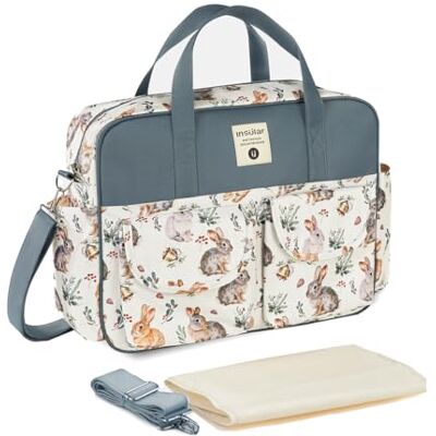 SONARIN Grande Capacité Multifonctionnel Sac à Langer pour Bébé Fourre-tout,Imperméable Sac à Langer Bandoulière Bébé Sac de Maternité Sac à Couches de Voyage avec Matelas à Langer - Publicité SONARIN Grande Capacité Multifonctionnel Sac à Langer pour Bébé Fourre-tout,Imperméable Sac à Langer Bandoulière Bébé Sac de Maternité Sac à Couches de Voyage avec Matelas à Langer - Publicité