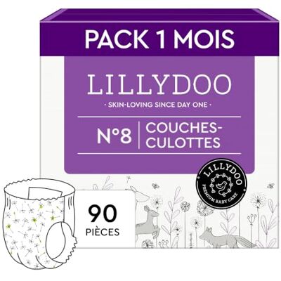 LILLYDOO Couches-culottes Bébé Ultra Douces, Taille 8 (17+ kg), 90 pcs Protection anti-fuites à 360°, sans parfum ni lotion pour les peaux sensibles, et testées dermatologiquement - Publicité LILLYDOO Couches-culottes Bébé Ultra Douces, Taille 8 (17+ kg), 90 pcs Protection anti-fuites à 360°, sans parfum ni lotion pour les peaux sensibles, et testées dermatologiquement - Publicité
