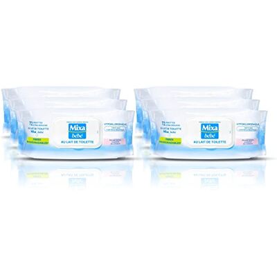 Mixa Bébé Lingettes au Lait 432 Lingettes (6 lots de 72) - Publicité Mixa Bébé Lingettes au Lait 432 Lingettes (6 lots de 72) - Publicité