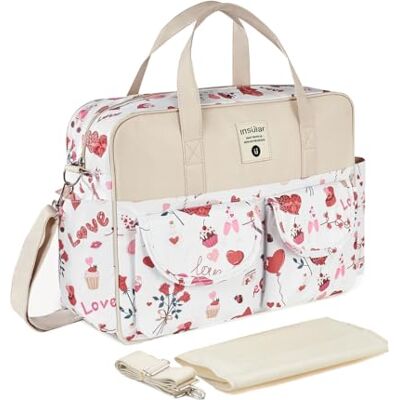 SONARIN Grande Capacité Multifonctionnel Sac à Langer pour Bébé Fourre-tout,Imperméable Sac à Langer Bandoulière Bébé Sac de Maternité Sac à Couches de Voyage avec Matelas à Langer - Publicité SONARIN Grande Capacité Multifonctionnel Sac à Langer pour Bébé Fourre-tout,Imperméable Sac à Langer Bandoulière Bébé Sac de Maternité Sac à Couches de Voyage avec Matelas à Langer - Publicité