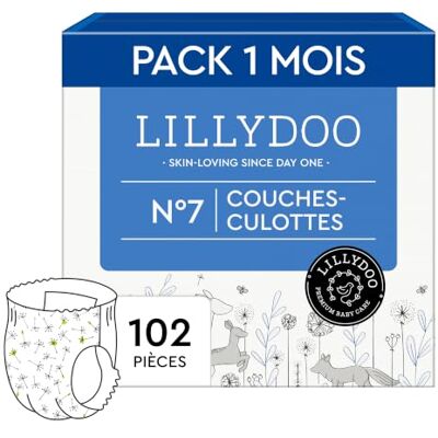 LILLYDOO Couches-culottes Bébé Ultra Douces, Taille 7 (15+ kg), 102 pcs Protection anti-fuites à 360°, sans parfum ni lotion pour les peaux sensibles, et testées dermatologiquement - Publicité LILLYDOO Couches-culottes Bébé Ultra Douces, Taille 7 (15+ kg), 102 pcs Protection anti-fuites à 360°, sans parfum ni lotion pour les peaux sensibles, et testées dermatologiquement - Publicité