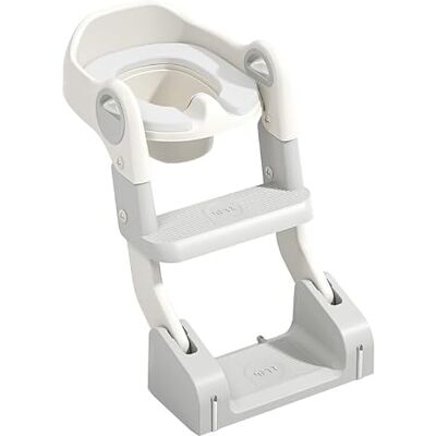LANTUS Réducteur Toilette Enfant avec Marche, Rehausseur Toilette Enfant avec PU-Coussin, Réducteur WC, Bébé de Siege, Réglable en Hauteur et Pliable,3 en 1 (gris) - Publicité LANTUS Réducteur Toilette Enfant avec Marche, Rehausseur Toilette Enfant avec PU-Coussin, Réducteur WC, Bébé de Siege, Réglable en Hauteur et Pliable,3 en 1 (gris) - Publicité