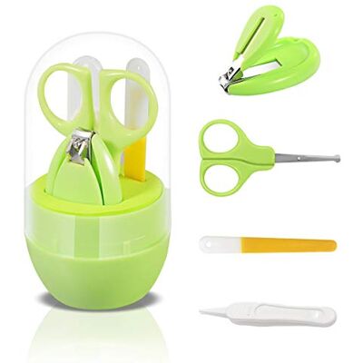 SONARIN Transparent Kit Coupe-Ongles Bébé,kit de toilettage pour bébé 4 en 1,avec coupe-ongles,ciseaux,lime à ongles et pince à Épiler,Kit Soins des Ongles Bébés et Jeunes Enfants(Vert Clair) - Publicité SONARIN Transparent Kit Coupe-Ongles Bébé,kit de toilettage pour bébé 4 en 1,avec coupe-ongles,ciseaux,lime à ongles et pince à Épiler,Kit Soins des Ongles Bébés et Jeunes Enfants(Vert Clair) - Publicité